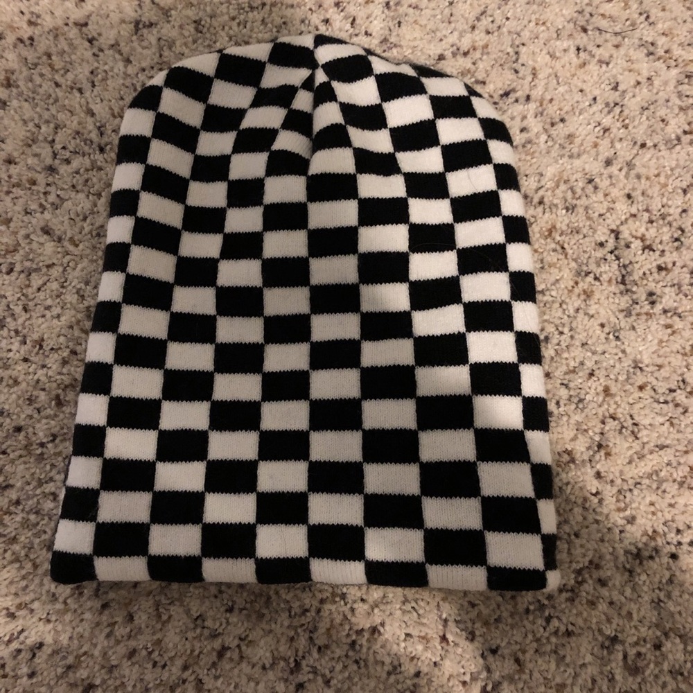 checkered beanie